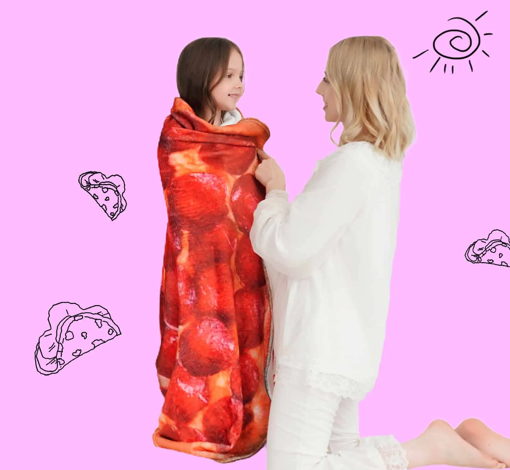 Casofu tortilla blanket spread out like a giant tortilla