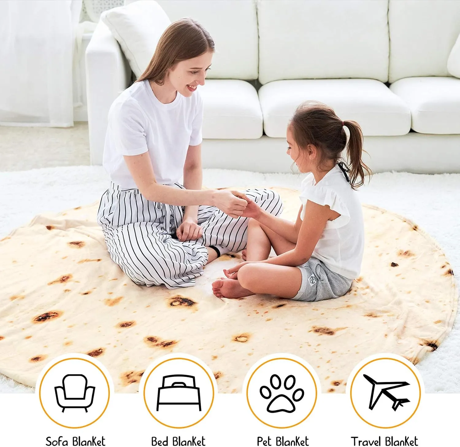 Burritos Tortilla Blanket – cozy on the couch
