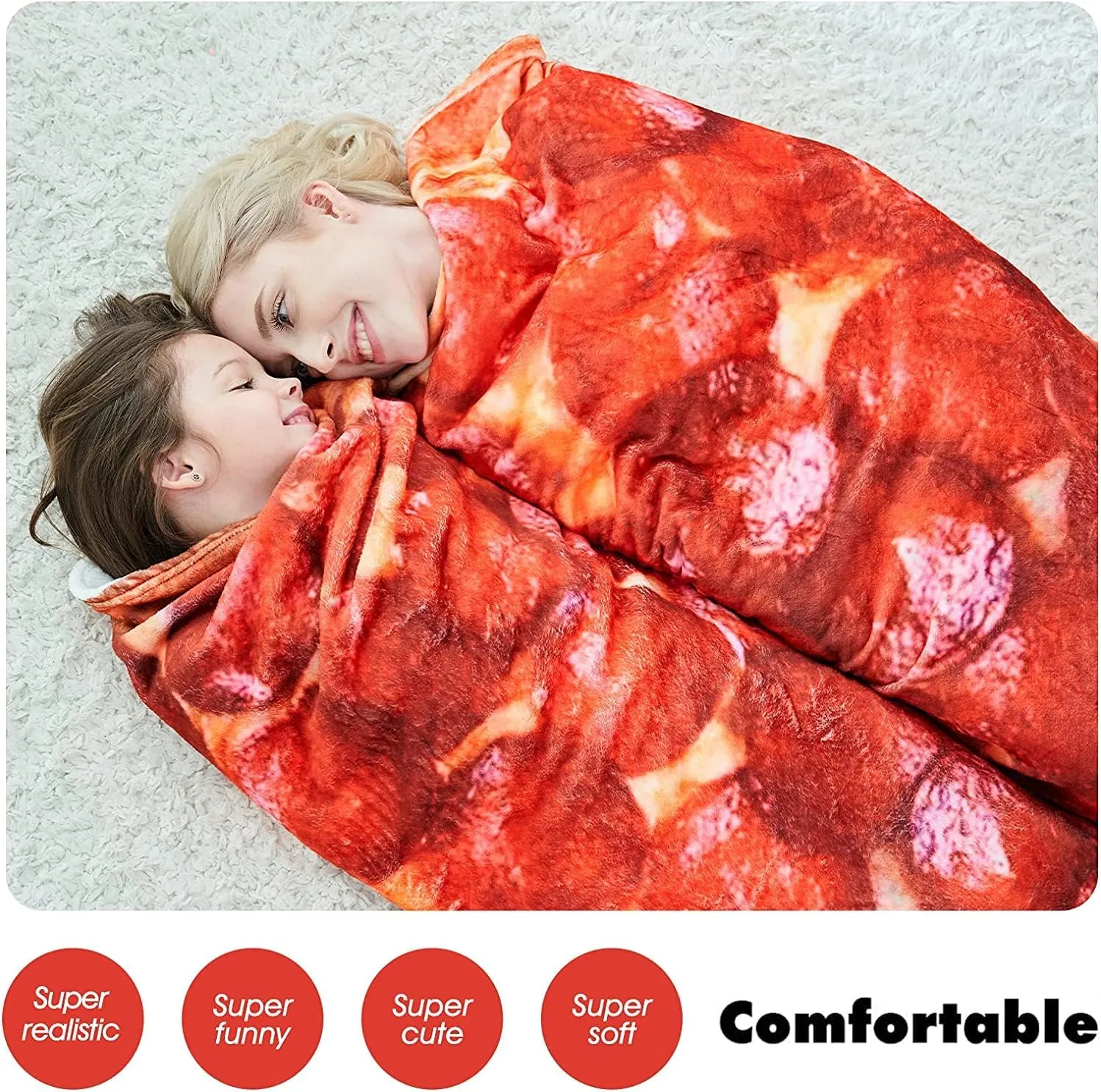 Giant Pizza Blanket – wrapped up like a pizza slice