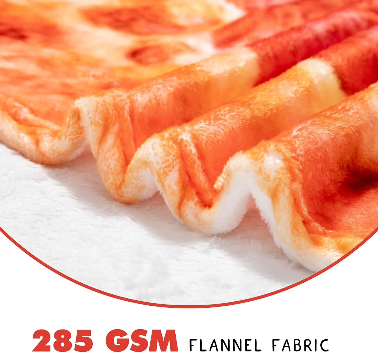 Giant Pizza Blanket – size comparison