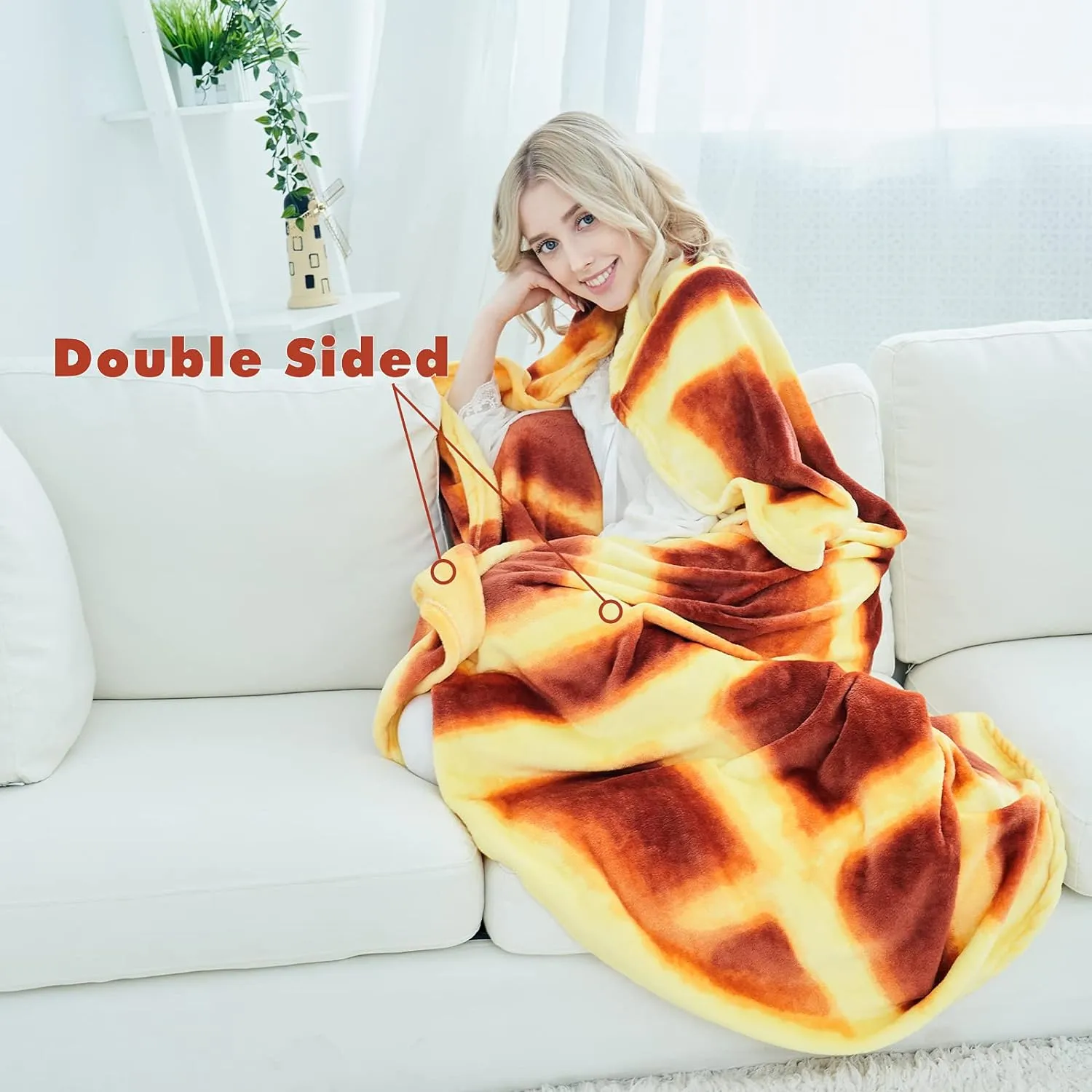Waffles Blanket – cozy throw for the couch