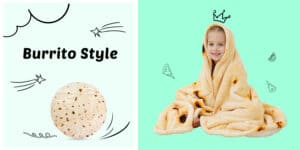 Burritos Tortilla Blanket is the original burrito-shaped blanket